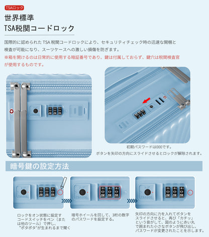 [Ashard] キャリーケース 多機能 スーツケース ストッパー付き Type C と USBポート付き フロントオープン ジッパー キャリーバッグ 携帯スタンド カップホルダー付き 隠しフック機能 超軽量 耐衝撃 静音 360度回転キャスター 100%PC材質 人気 頑丈 可愛い TSAロック搭載 旅行 ビジネス 出張 修学（1～3泊）